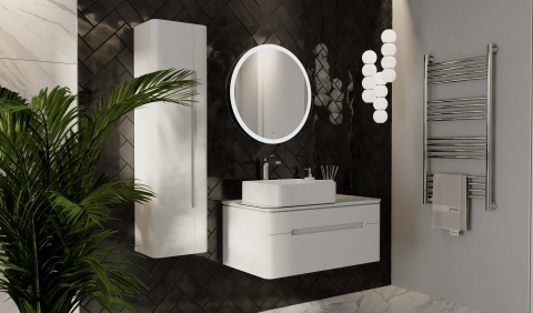 Мебель для ванной Jorno Shine 90, подвесной, белый