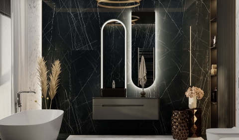 Мебель для ванной Jorno Shine 120 с МФУ, антрацит