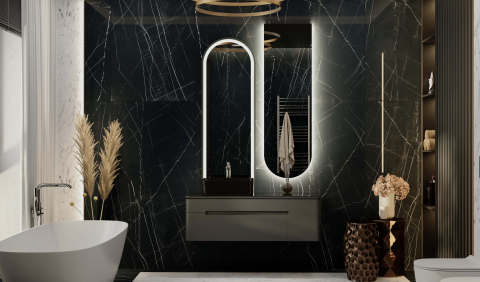 Мебель для ванной Jorno Shine 120, антрацит