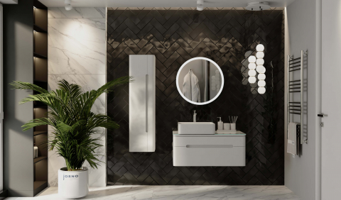 Мебель для ванной Jorno Shine 90, подвесной, белый